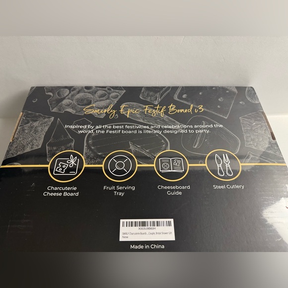 Brand new, never opened premium, bamboo, charcuterie SMIRLY EPIC FESTIF BOARD V3 - Picture 5 of 7